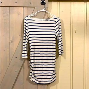 Teal Striped Maternity Top